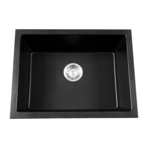 Quartz 18 in. x 24 in. Undermount Single Bowl Kitchen Sink