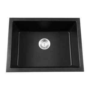 Quartz 18 in. x 24 in. Undermount Single Bowl Kitchen Sink