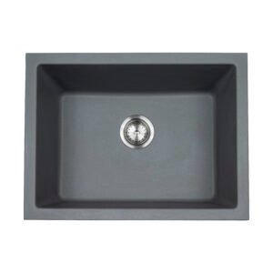 Quartz 18 in. x 24 in. Undermount Single Bowl Kitchen Sink