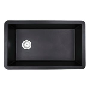 Quartz 19 in. x 31 in. Undermount Single Bowl Kitchen Sink